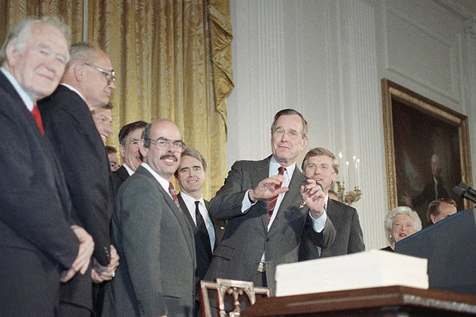 H.W. Bush signed an amendment to the Clean Air Act